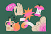 draw beautiful colorful flat illustrations