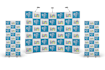 do design exhibition backdrop, tradeshow booth, roll up banner