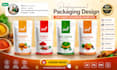 create packaging dieline, box label design with 3d mockup