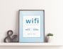 provide printable airbnb wifi sign template
