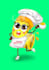 draw cute food character for you