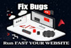 do bug fixing in html, css, javascript and responsive issue in 24hrs