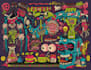draw a super detailed cartoon illustration for you