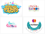 create modern events party and functions logo
