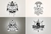 design a custom hand drawn retro vintage badge logo for your brands