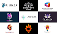 do a modern geometric or line art logo design