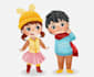 draw beautiful children story book and cover illustration