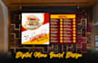 do digital menu board, restaurant menu, or tv screen menu