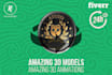 create an amazing 3d logo animation for social media and web