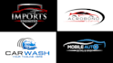 do auto detailing auto mobile and car wash logo design