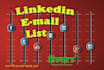 provide targeted linkedin leads and a verified email list