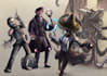draw a steampunk or retrofuturist character