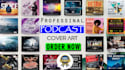 design cartoon  podcast artwork, talk show cover, spotify cover, podcast overlay