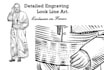 draw any illustration in engraving style