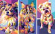 draw pop art of dog cat pet animal portrait