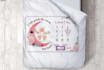 do cute baby milestone blanket , bedsheet, pillow designs