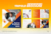 design modern professional square  trifold brochure