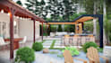 design your 3d landscape,backyard,pool,garden,patio,outdoor with render