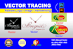 do vector tracing  redraw logo or image in same day