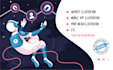 draw custom modern illustration for UI website or mobile app