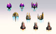 draw high quality 2d game assets, objects, props