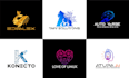 design modern tech startup logo , brand identity style guide