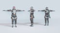 model a low poly 3d character with rig