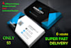 do business card design with 4 concept within 6 hours