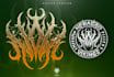 death metal, deathcore, or metalcore logo symbol or initial