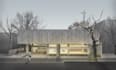 render 3d exterior visualization with collage style