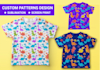 creative,animal,fun seamless repeat pattern for your fabric