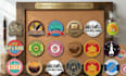 design a bold circular emblem and crest badge for your team or coffee shop