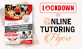 create back to school tutoring flyer