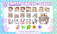 draw cute custom emotes,sub badges,stickers for twitch, discord, kick stream