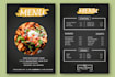 restaurant menu, food menu and digital menu screen