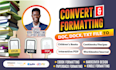 kdp book formatting, paperback formatting, and ebook formatting