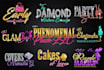 do 3 beautiful feminine luxury glitter logo design