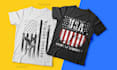 do typography retro vintage patriotic t shirt design