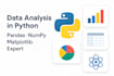 do data analysis in python pandas, matplotlib, and numpy