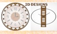 make wall clocks 2d and 3d