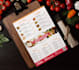 design hotel food menu flyer