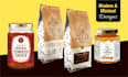 professional product label design, honey label, spice label, coffee packaging