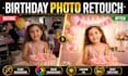 do portrait wedding headshot photo editing and retouch