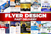 design flyer for business, real estate, gym, corporate, cleaning, medical, tax
