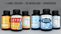 design premium product label package box and bottle