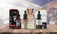 create modern beard oil label and box design