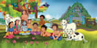 do children story book illustration