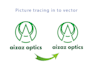 redesign logo in high pixel, tracing