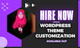 do wordpress theme customization and design website