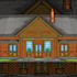 create illustration of any building with cartoon style